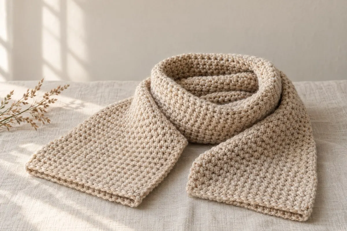 Brook Scarf, crocheted