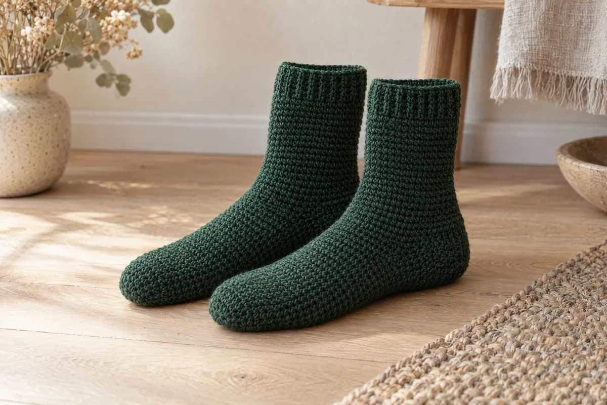 Toe-Up Crochet Socks, crocheted
