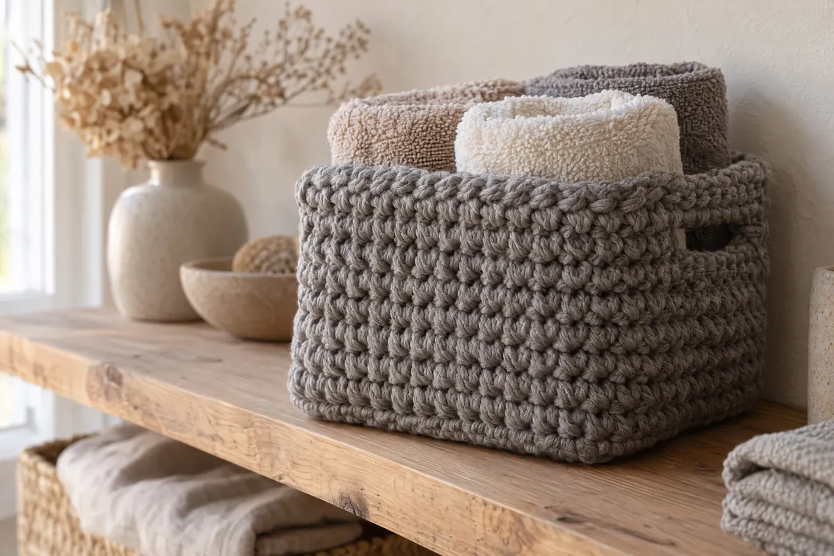 Dune Basket, crocheted