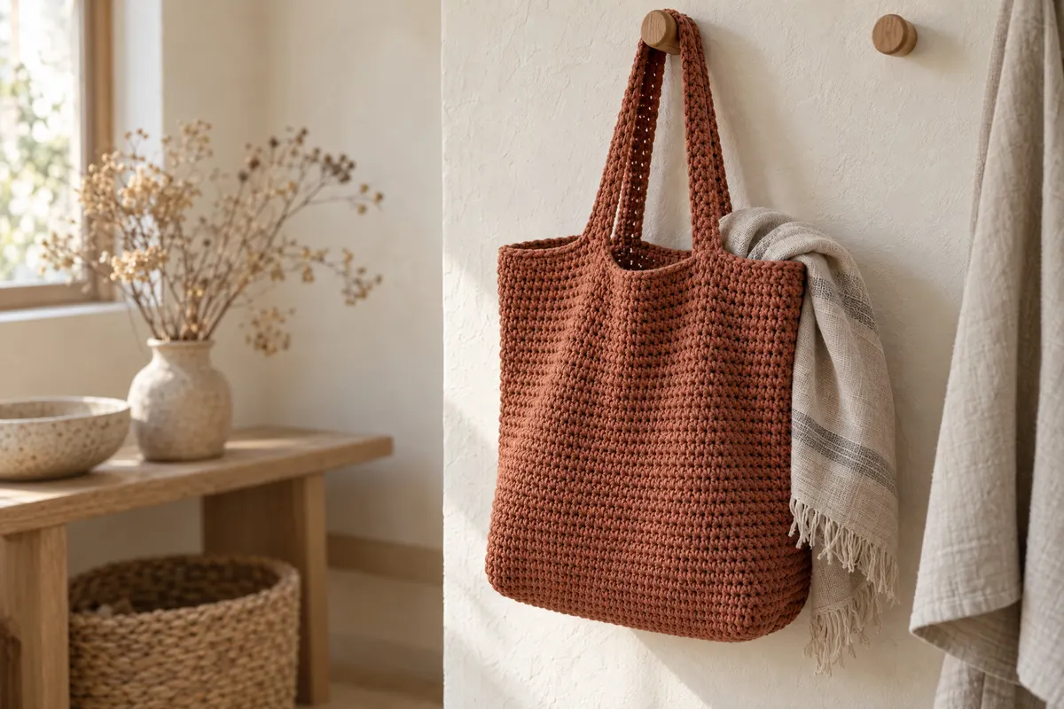 Dune Market Tote, crocheted