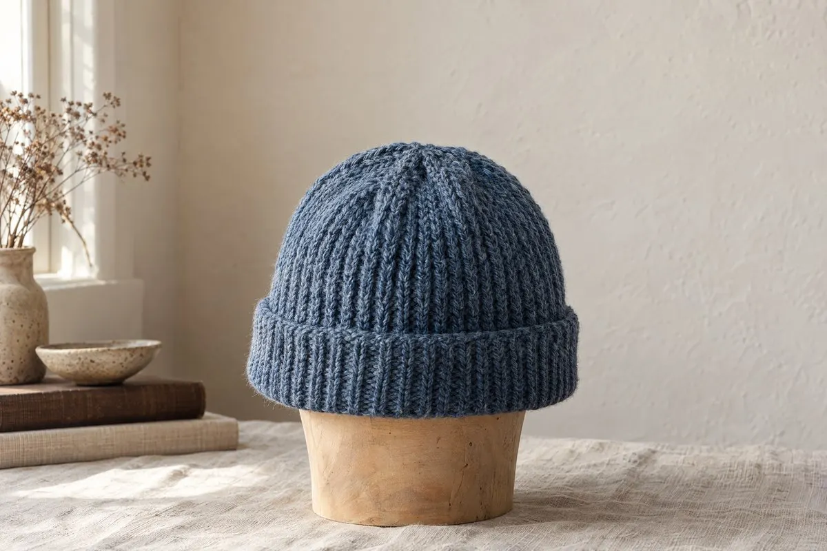 Fold-Brim Watch Cap, knitted