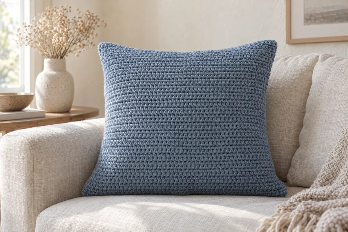 Fold Pillow Cover, crocheted