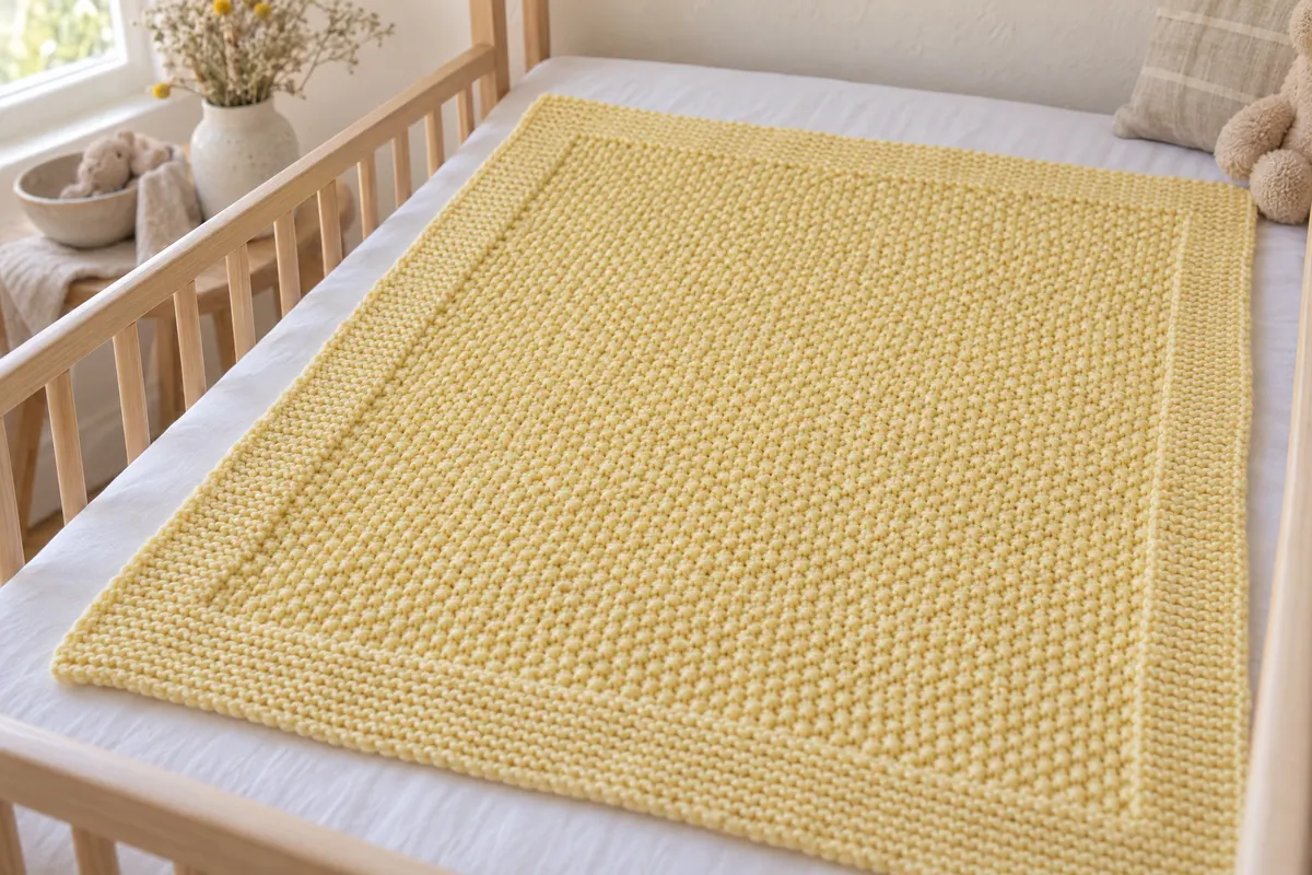 Hill Baby Blanket, knitted
