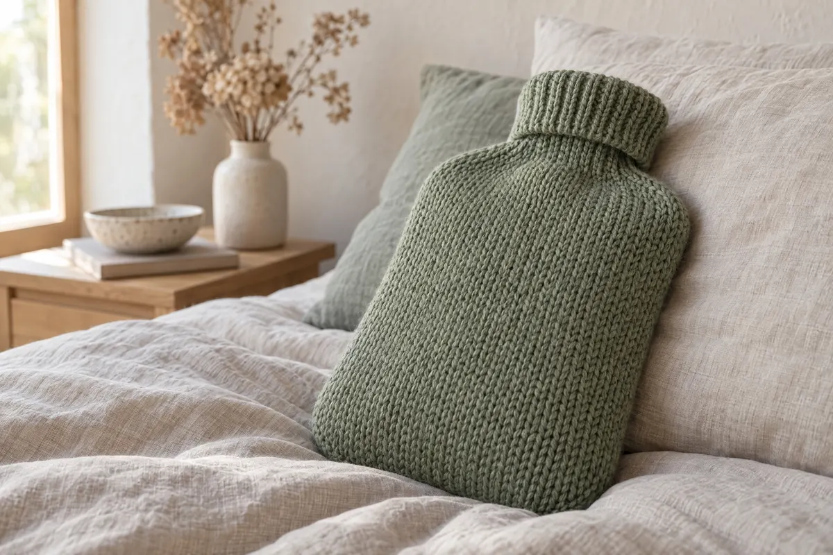 Hot Water Bottle Cover, knitted