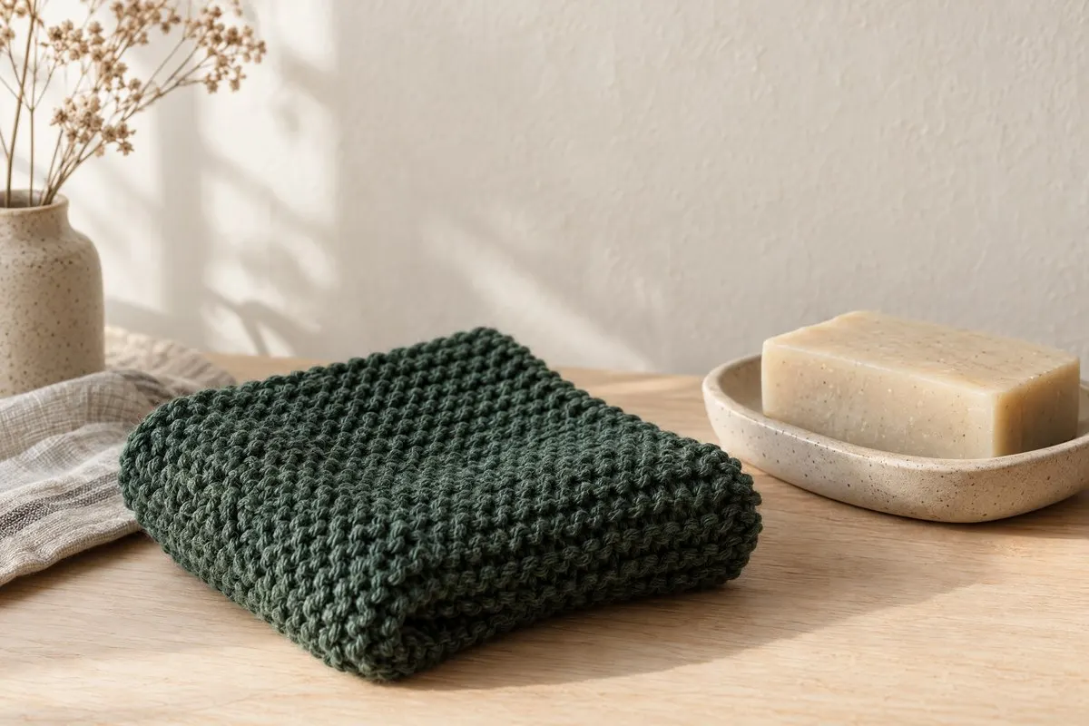 Lane Washcloth, knitted