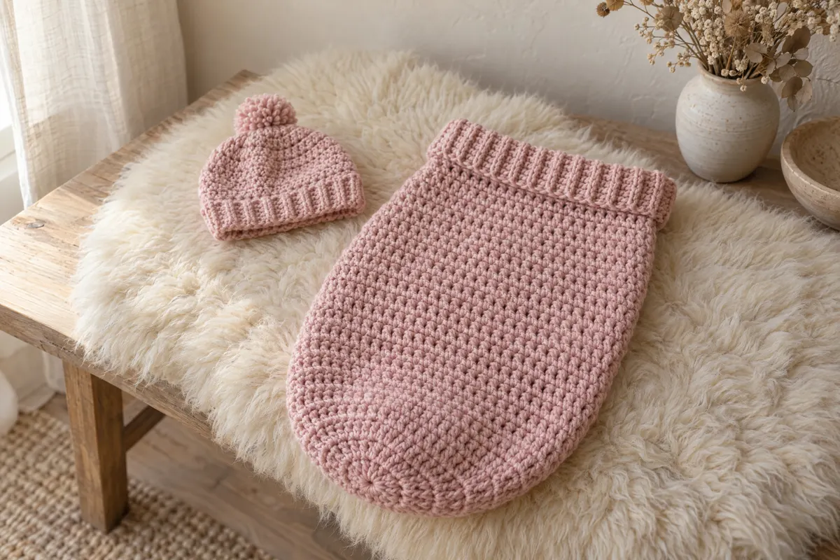 Newborn Photo Cocoon, crocheted