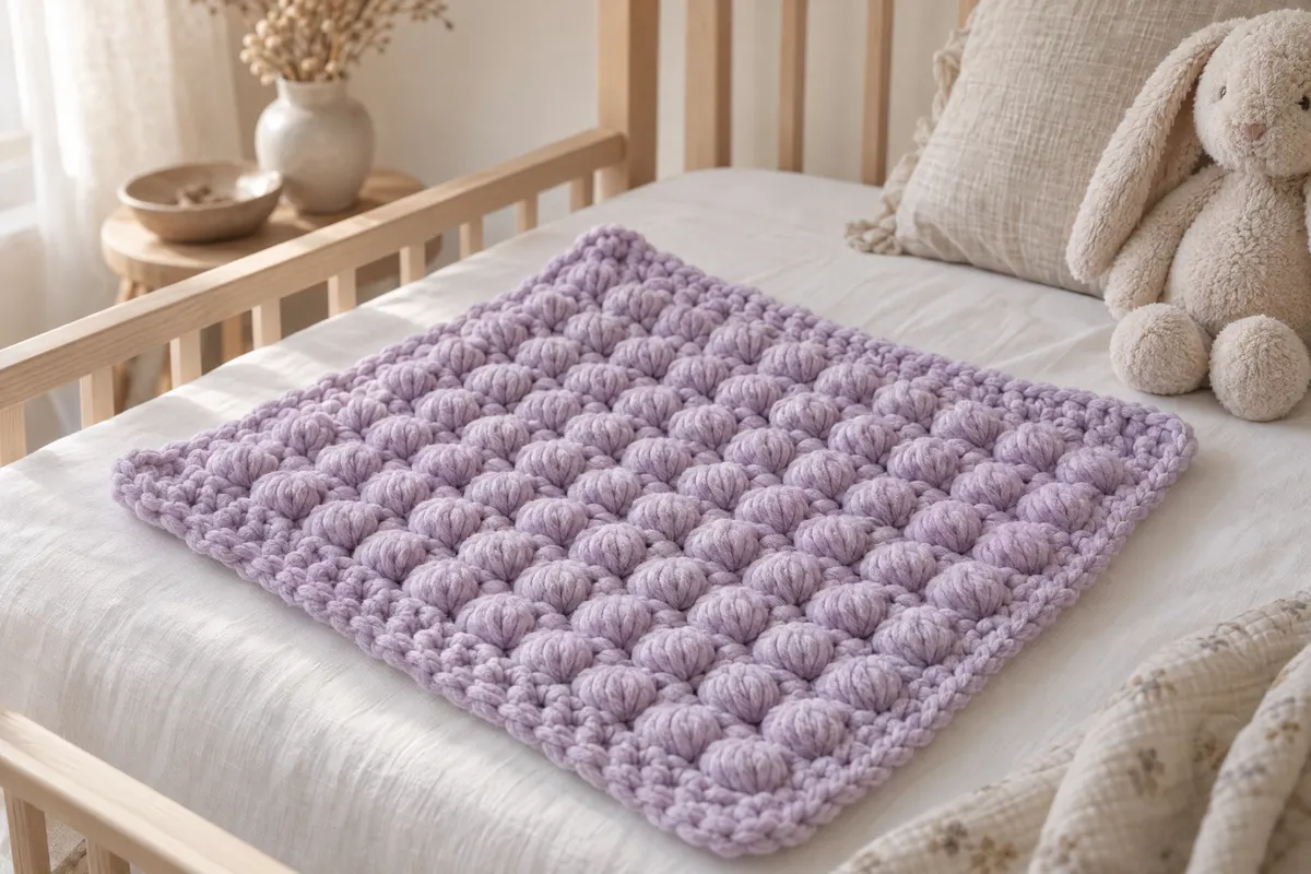 Puff Stitch Lovey, crocheted