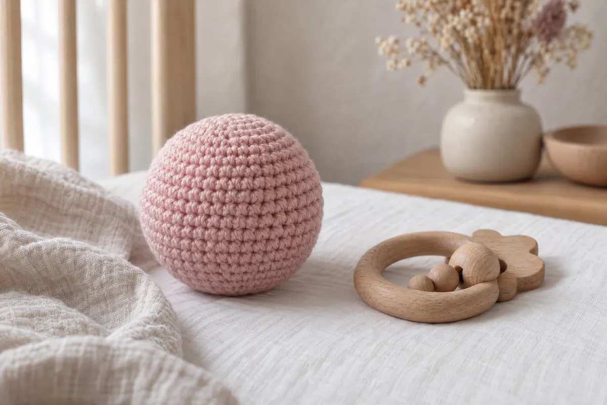 Soft Stuffed Baby Ball, crocheted
