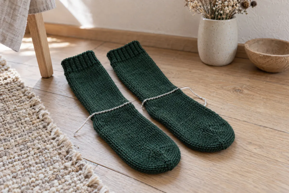 Toe-Up Afterthought Heel Socks, knitted