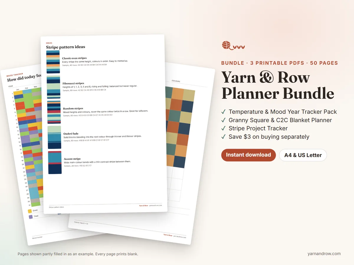 Planner Bundle: pages from the printable PDF